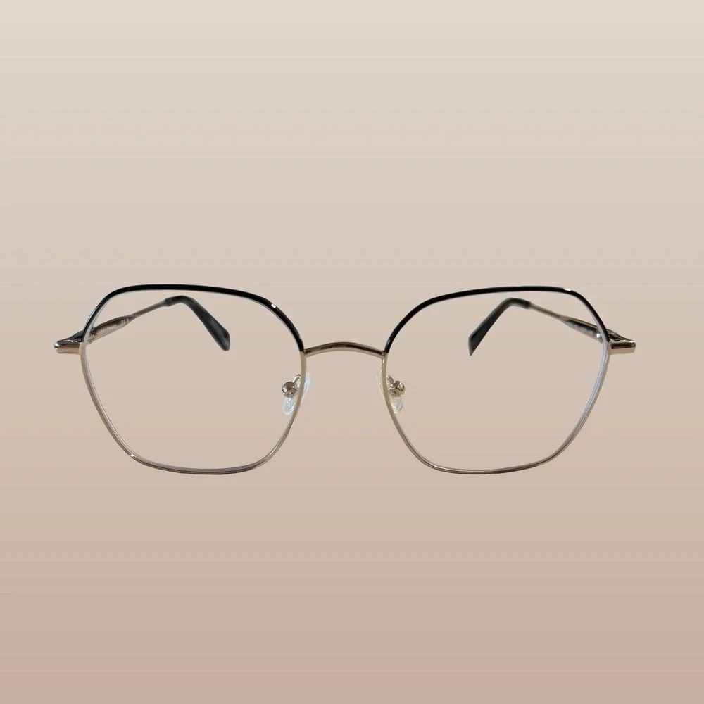 Longchamp LO2152 728 Women Eyeglasses Gold Black Gun Metal Frames 53-19-140 Case